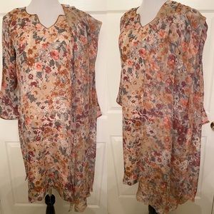 Silk Salwar&Kameez Chiffon Dupatta